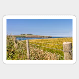 A view across Ramsey Sound towards Ramsey Island, Pembrokeshire Sticker